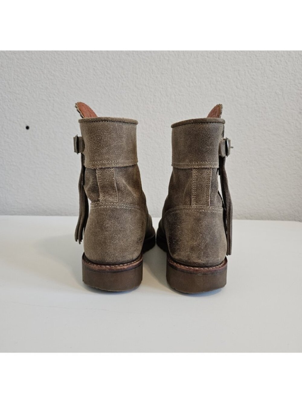 Penelope Chilvers Gaucho Birch Cropped Suede Leather Tassel Ankle Boots 37/6 - Picture 8 of 13
